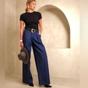 Banana Republic Premium Denim High Rise Relaxed Leg Blue Jeans Women's 27